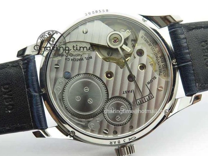 MIROTIME 1227 ZeroBulk Portuguese IW5444 SS Blue Dial On Blue Leather Strap A 7255